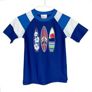 Hanna Andersson Rash Guard Short Sleeve Swim Top Kids Boys 120 Size 6 7